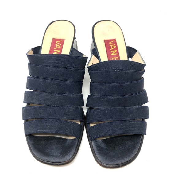 VAN ELI blue fabric slides - Picture 2 of 7